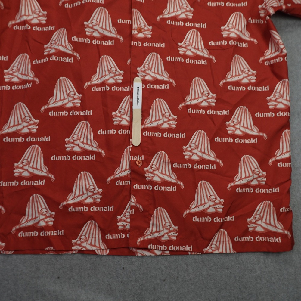 Platinum FUBU Shirt Mens XXL Red Fat Albert Dumb Donald Streetwear Short Sleeve - Picture 14 of 16